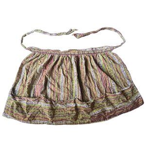 Vintage green and brown chicken egg apron